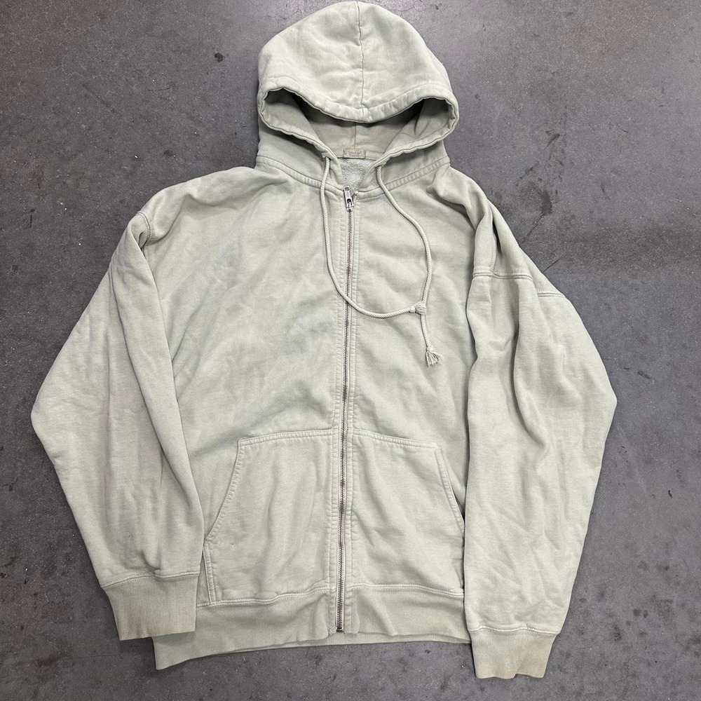 J.Galt Beige Cream Heavyweight zip up hoodie Size Large